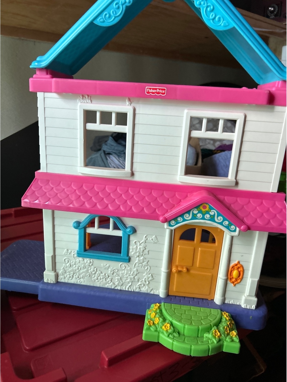 Fisher-Price Vintage Plastic Dollhouse Playset